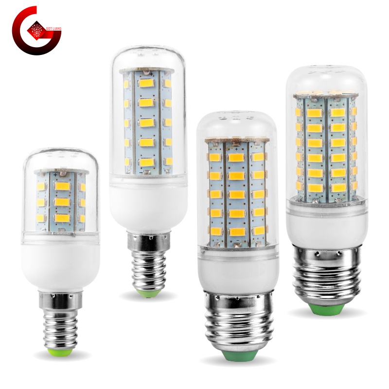 Got Liang หลอดไฟ LED E27 E14 24 36 48 56 69 72LEDs SMD5730 220V สําหรับบ้าน
