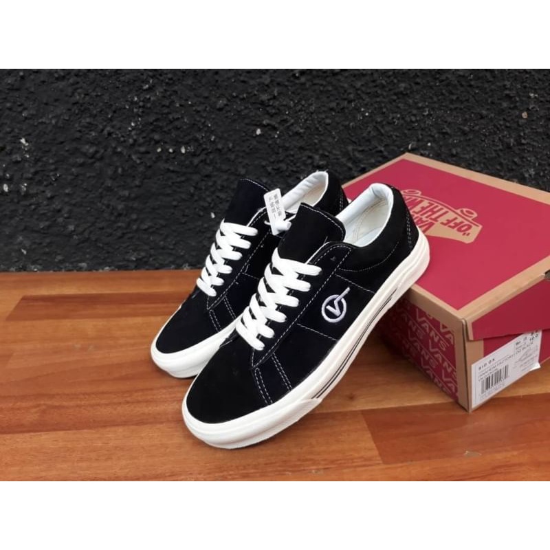 Vans Old Skool SID DX Anaheim Factory Black Suede Premium Casual Men& 39;s รองเท้าผ้าใบ