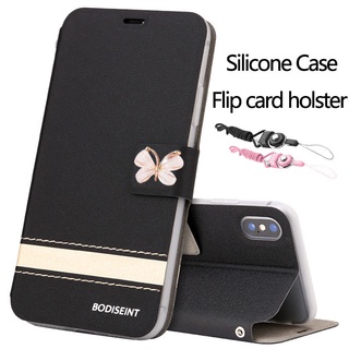 เคสฝาพับ ล็อค Xiaomi Poco M3 Pro F3 F2Pro Mi 12 Pro 12X A2 Max3 เคสมือถือ Soft TPU Case เคสโทรศัพท์ Luxury Butterfly Splicing Card Leather Holster ฝาพับแม่เหล็ก ซองหนัง มีเชือกคล้อง