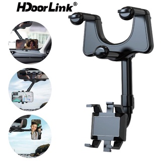 Hdoorlink 360° ขาตั้งโทรศัพท์มือถือ ติดกระจกมองหลัง สามารถปรับได้ แบบสากล สําหรับ Huawei Samsung