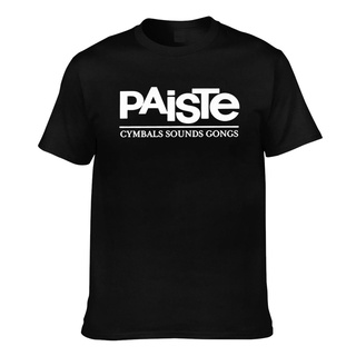 เสื้อยืดแขนสั้น พิมพ์ลายโลโก้ Paiste Cymbals สําหรับผู้ชาย