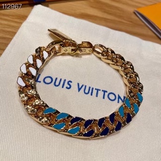 LOUIS VUITTON LV X NBA CHAIN LINKS BRACELET GOLD/MULTICOLOR สร้อยข้อมือโซ่ หลุยส์วิตตอง NBA สีทอง สลักสัญลักษณ์โมโนแกรม