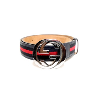 เข็มขัด Gucci Web belt with Interlocking G sz 95 38 มือ 2 ของแท้