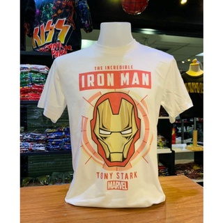 เสื้อยืดMarvel_ลิขสิทธิ์แท้ลายIRonMan.สีขาว(mvx-030)