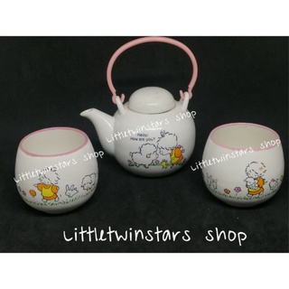 Sanrio หายาก  Vintage Tinypoems ceramic tea pot with 2 tea cups set in 1976