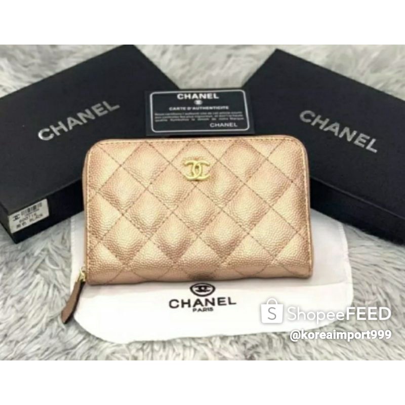 Chanel Cavier Zippy Medium Wallet