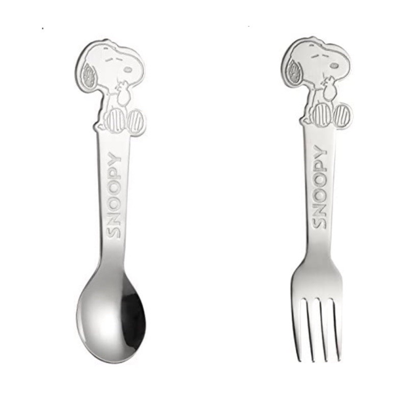 Snoopy cutlery stainless spoon & Fork peanut OSK ช้อนส้อมสแตนเลส สนูปปี้ ขนาด 14cm. สินค้าลิขสิทธิ์แท้จากประเทศญี่ปุ่น