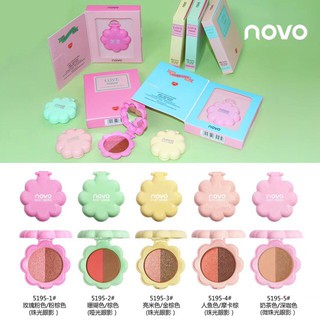 โนโว novo love Duo Shadow teo color eye shadow อายแชโดว์สองสีในตลับเดียว แต่งตาทูโทน