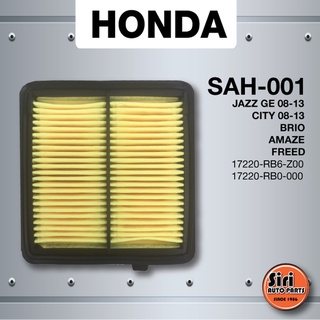 ไส้กรองอากาศ HONDA Jazz GE 08-13 / City 08-13 / Brio / Amaze / Freed ฮอนด้า แจ๊ส ซิตี้ บริโอ้ อแมส เบอร์ 17220-RB6-Z0...