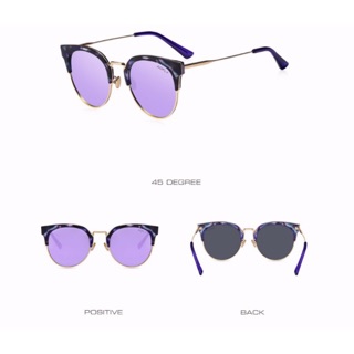 Aofly fashion half-metal sunglasses แว่นตากันแดด ทรง design cat eyes รุ่นAF7969