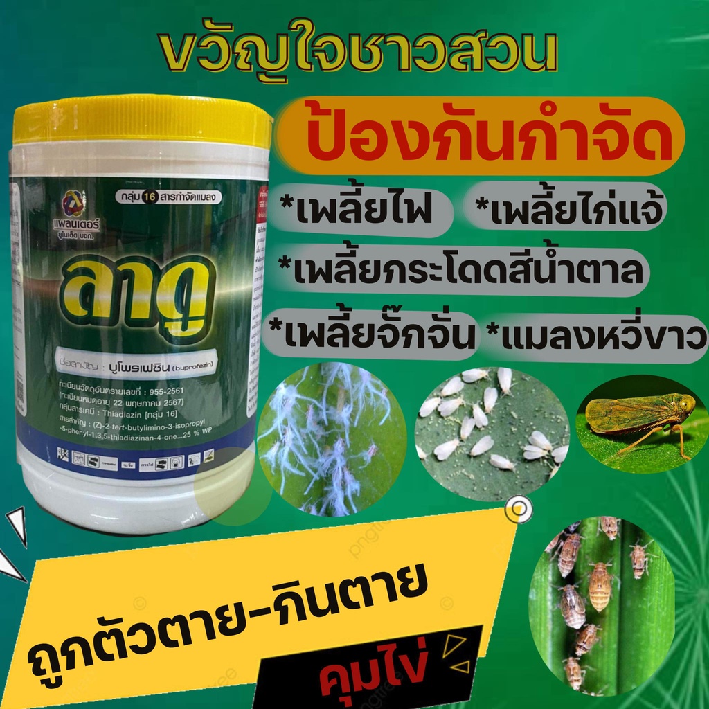 ลาดู (ขนาด1กก.) บูโพรเฟซิน ยาแมลง ป้องกันกำจัดแมลง (เพลี้ยกระโดดสีน้ำตาล เพลี้ยอ่อน แมลงหวี่ขาว)คุมไข่ ยับยั้งการลอกคาบ