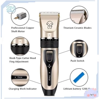 ที่ตัดขนสุนัข ปัตตาเลี่ยนหมา ปัตตาเลี่ยนไร้สาย ชุด ตัดขนสัตว์ การชาร์จ USB ใบมีดเซรามิคเคลือบไทเทเนียม dog clipper