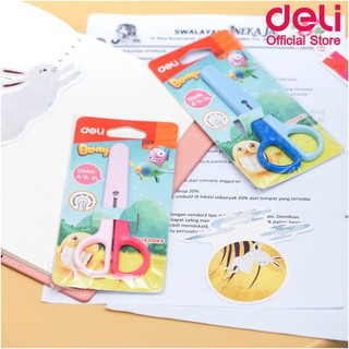 Deli กรรไกรสแตนเลส กรรไกรแบบพกพา ขนาด 121mm (4 4/5 นิ้ว) คละสี 1 ชิ้น Scissors  กรรไกร กรรไกรพกพา กรรไกรแฟนซี