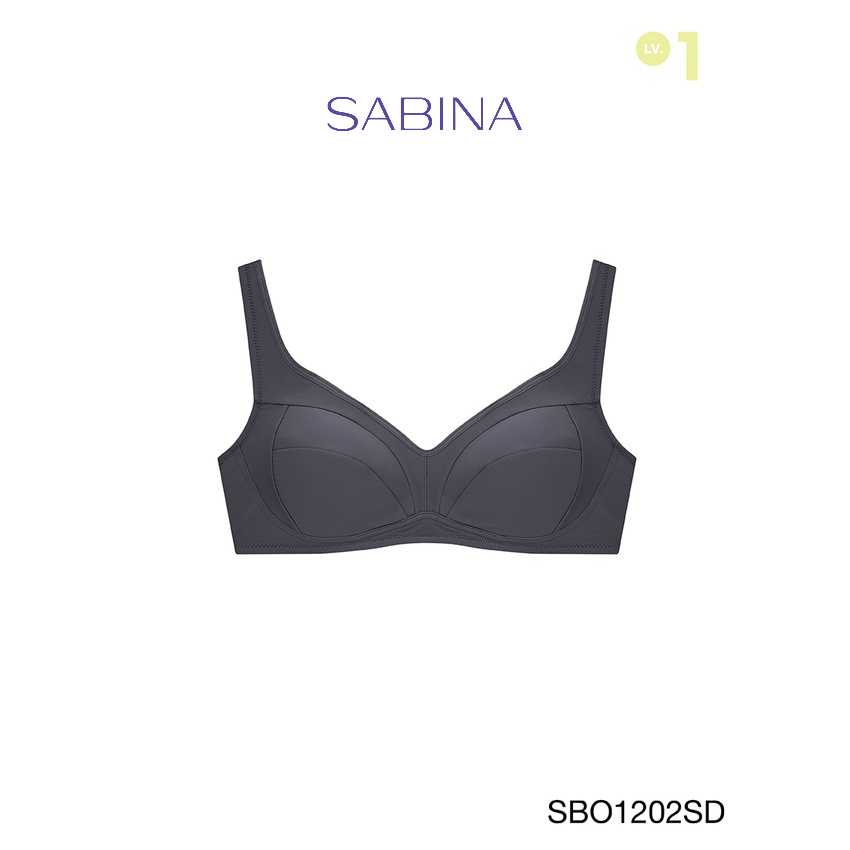 Sabina เสื้อชั้นใน Invisible Wire (ไม่มีโครง) รุ่น Function Bra รหัส SBO1202SD สีเทาเข้ม