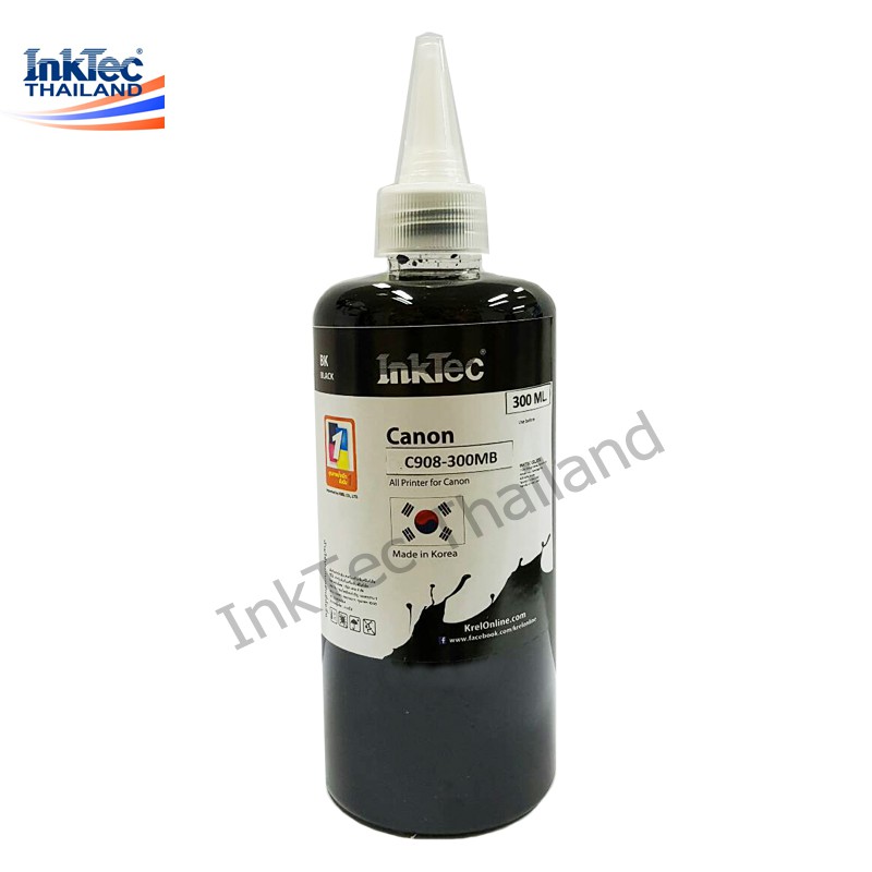 (C908) InkTec น้ำหมึกเติมแทงก์ หมึกเติมปริ้นเตอร์สำหรับเครื่อง Canon ทุกรุ่น 300 ml. – Black (สีดำ) ราคา ถูกที่สุด ดีลบีเคเค แกลเลอรีภาพที่ 4