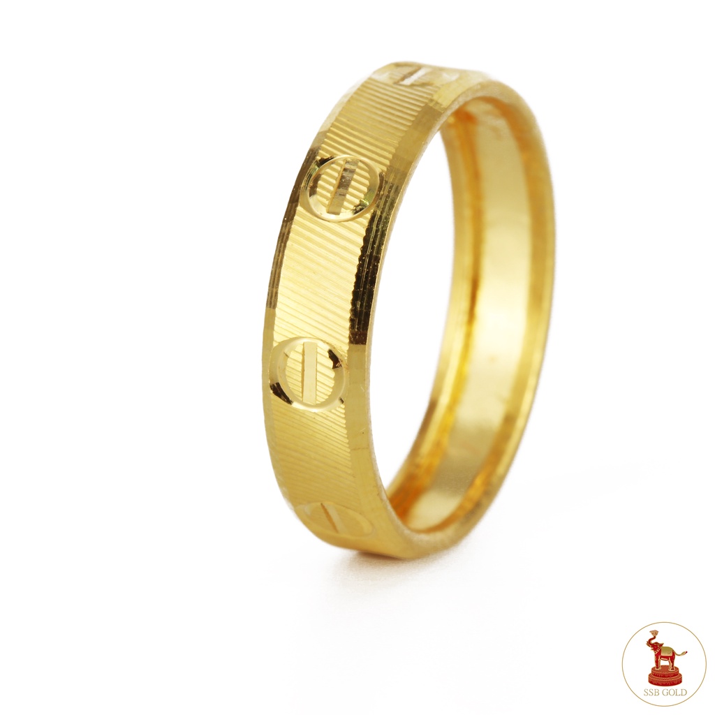 แหวนทองครึ่งสลึง ลายน็อต ทอง 96.5% ทองแท้ ขายได้ จำนำได้ มีใบรับประกันทองแท้ (ผ่อน0%ผ่านบัตรเครดิต)