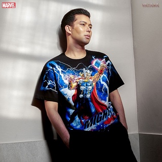 VATANA - เสื้อยืดแขนสั้น สีดำ พิมพ์ลาย THE MIGHTY THOR: OVP T-SHIRT | Glow in the dark