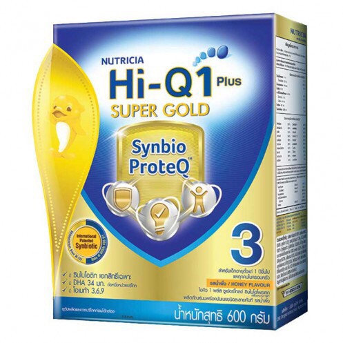 Hi-Q Super gold ไฮคิว นมผง 1 พลัส สูตร3 ซุปเปอร์โกลด์ รสน้ำผึ้ง 600 กรัม