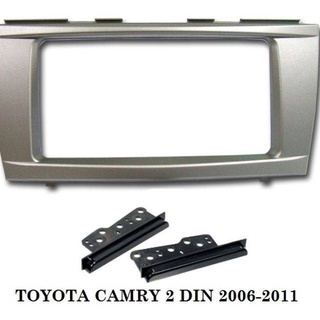 หน้ากากวิทยุ TOYOTA CAMRY 7"_2DIN20cm.(พร้อมปีกข้าง18 cm.)ปี2006-2011แถมชุดสายไฟตรงรุ่น