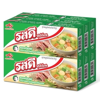 รสดีก้อน รสหมูชนิดก้อนกึ่งสำเร็จรูป 120กรัม แพ็ก 6กล่อง