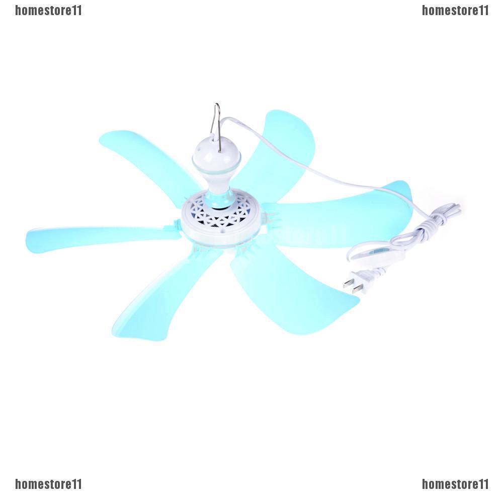 Hs Six Leaf Mini Ceiling Fans Cool Mosquito Net Electric Large Wind Hanging Fa