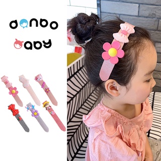 Danbobaby สติกเกอร์ที่คาดผม ลายการ์ตูนดอกไม้ เครื่องประดับ สําหรับเด็กผู้หญิง