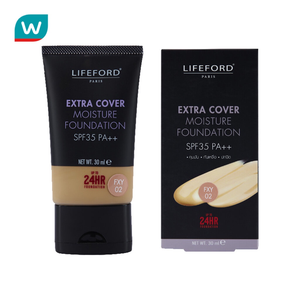 Lifeford ไลฟ์ฟอร์ด ปารีส เอ็กซ์ตร้า คัฟเวอร์ มอยส์เจอร์ ฟาวน์เดชั่น SPF35 PA++ 30 มล. #FXY02