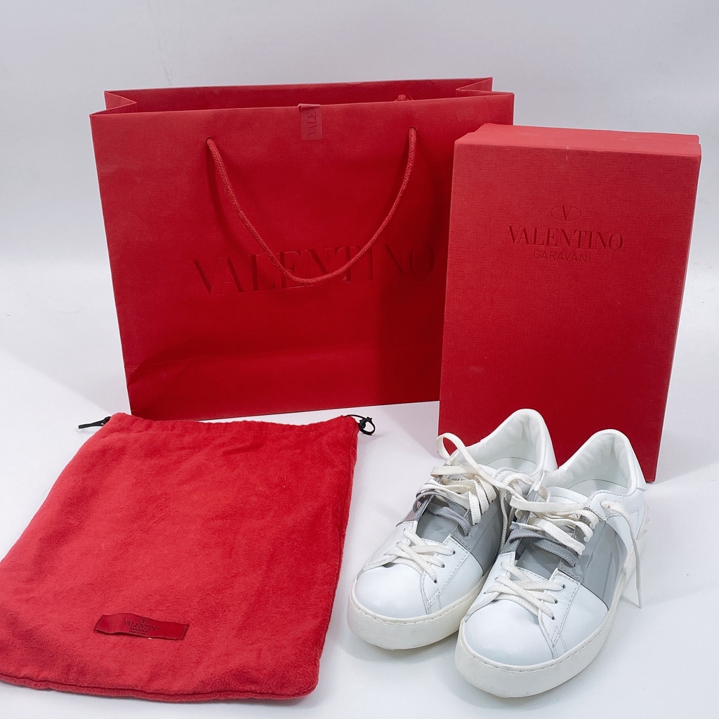 Valentino sneaker รองเท้าผ้าใบสีขาว Size 37 ของแท้ รองเท้าแบรนด์เนม