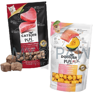 [ ถูกที่สุด] My Paws Dogster Catster(OF) Play Freeze Dried 40g ขนมสุนัข ผลิตจากเนื้อแท้ๆ 100% ขนมหมา ขนมแมว ฟรีซดราย