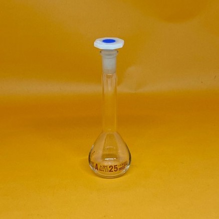 Volumetric Flask Amber scale ขวดวัดปริมาตร 5ml,10ml,25ml,50ml,100ml ยี่ห้อ GLASSCO