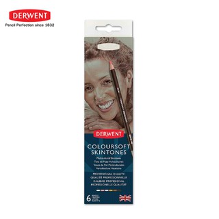 DERWENT สีไม้ Coloursoft 6 แท่ง - สีผิว (Coloursoft 6 colours)