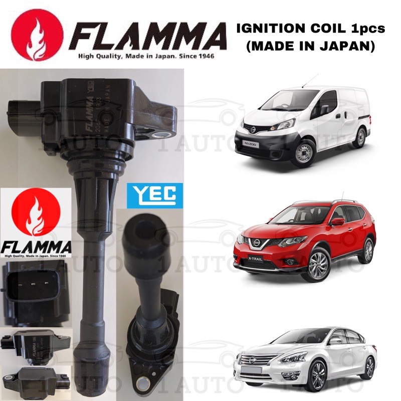 YEC FLAMMA IGNITION COIL NISSAN NV200 M20L 1.6 TEANA L33 2.5 XTRAIL T32 2.5 MURANO Z51 SYLPHY B17 1.