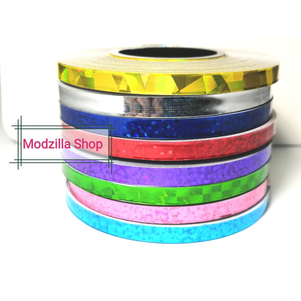 เทปตัดขอบ เทปตีเส้น  เลเซอร์ ขนาด 5 มม. ยาว 8,16 หลา