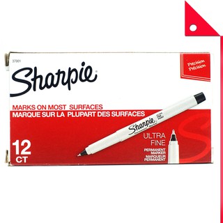 Sharpie : SHP37001* ปากกาเมจิก Ultra Fine Point Permanent Marker, 12 pk, Black