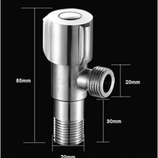 CASSA วาล์วน้ำในห้องน้ำ วาล์วน้ำต่อท่อน้ำชักโครก วาล์วน้ำสแตนเลส รุ่น C25-SUS0131