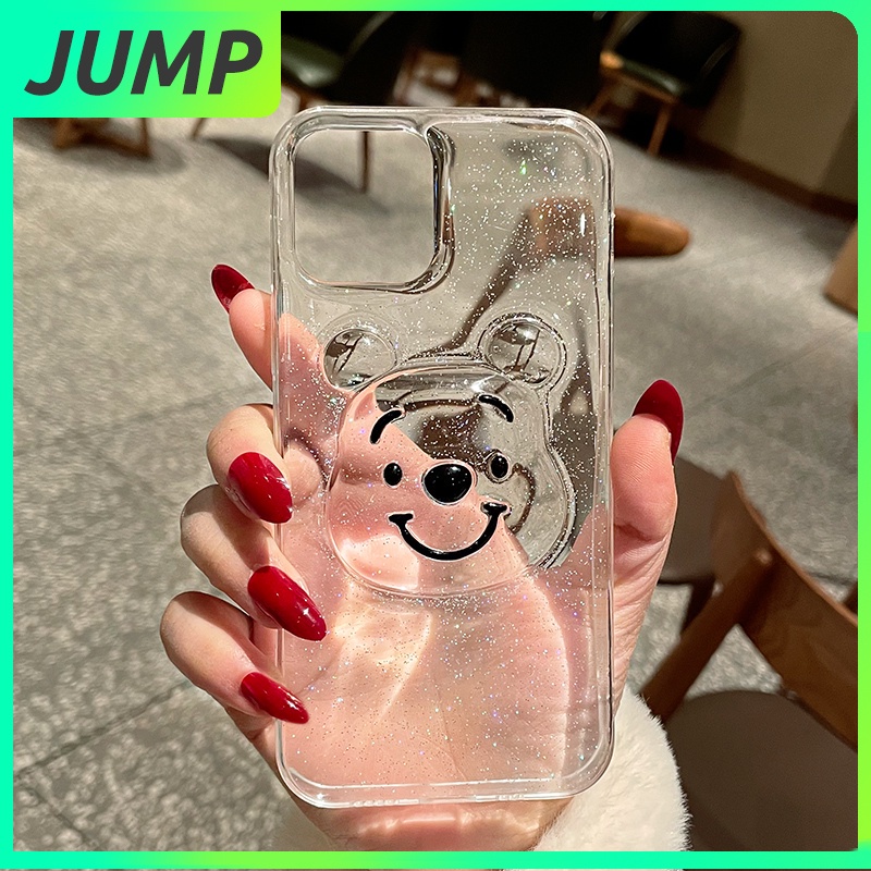 เคสโทรศัพท์มือถือ TPU กันกระแทกสี่มุม ลายหมี สําหรับ iPhone 13 13pro 13prm iPhone 11 7Plus 8Plus Xr XS 13 12 Pro Max