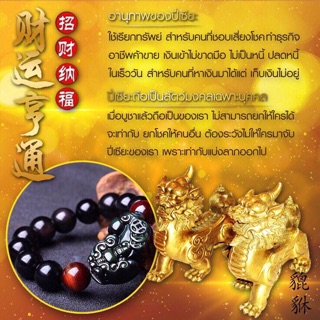 ปี่เซียะ สร้อยข้อมือหินนำโชค