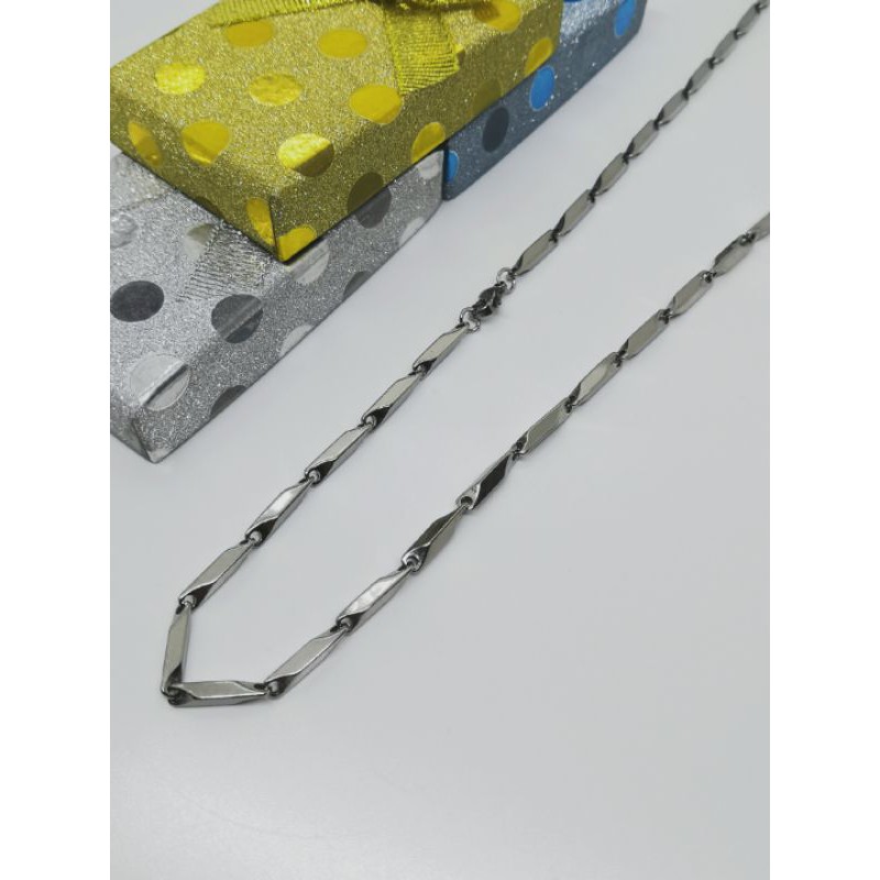 [55ซม.][4มม.]สร้อยคอจี้สแตนเลส不ity钢节饰款吊项链