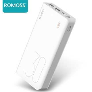 พาวเวอร์แบงค์ Romoss Sense 8 Plus 30000mAh 3 output / 3 Intput QC3.0 fast charging Powerbank