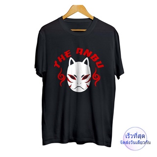 ผู้ชาย เสื้อยืดผ้าฝ้าย 100% พิมพ์ลายอนิเมะ KAKASHI ANBU MASK distro NARUTO SHIPPUDEN ยุค 30