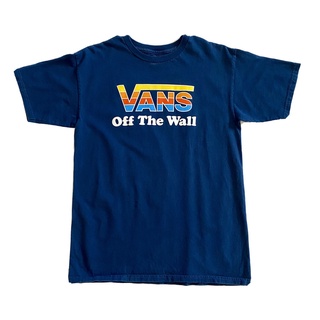 2020 Vans Off The Wall T Shirtผู้ชายสีกรมท่าเสื้อยืดกราฟิกเสื้อสีดำยอดนิยมของผู้ชาย discount