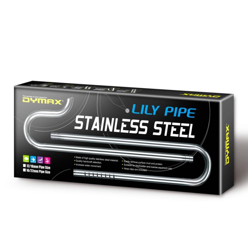 Dymax Inflow & Outflow ชุดท่ออินโฟลว์และเอ้าท์โฟลว์ สแตนเลส สตีล ขนาด 12/16มม.