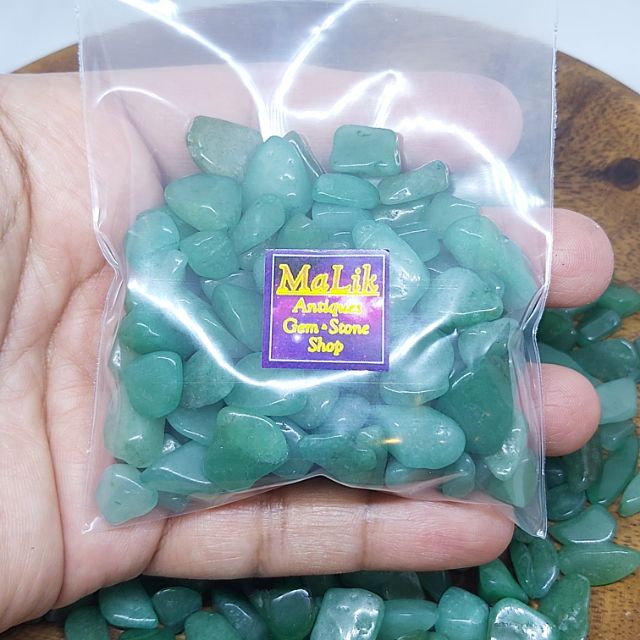 🌸 หินอเวนจูรีน ( Aventurine ) หินเเท้ สีเขียวสวย ในถุงขนาด 100 กรัม 🌟 ราคาพิเศษ🌟 หินเเนะนำของร้านเรา