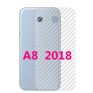 Sticker ฟิล์มคาร์บอนไฟเบอร์ลายเคฟล่า Samsung Galaxy A8  2018 , A8  2018 สำหรับติดกันรอยด้านหลัง