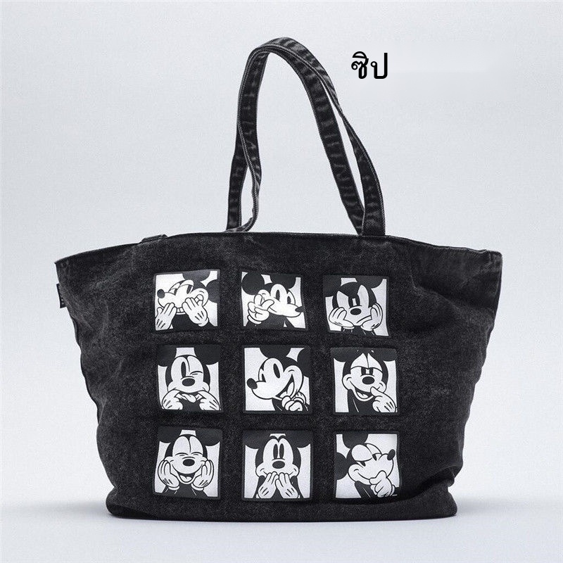 Zara mickey discount mouse tote bag