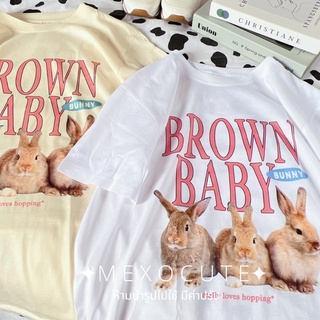 พร้อมส่ง ♡MEXOCUTE เสื้อยืดลาย ( Brown Baby )