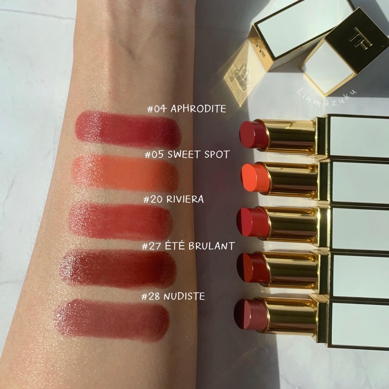 ป้ายไทยแท้100% TOM FORD BEAUTY ลิปสติก Lip Color ,#100 , # 510 ,08 Velvet Cherry , 16 scarlet