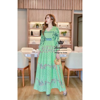 Maxi Dress แม็กซี่เดรสตัวยาวแสนสวย ขอพูดคำเดียวว่าสวยมากและน่ารักสุดๆ ลายผ้าโดดเด่น..ชุดเก๋ๆ