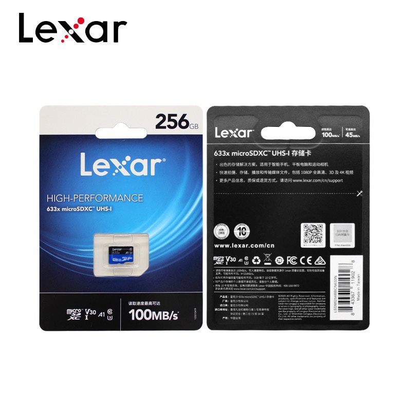 Lexar Micro SD Memory Card 256GB 128GB Max 95MB s 64GB 633x 32GB For ...