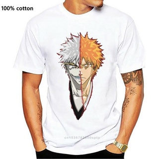 tshirtเสื้อยืดคอกลมฤดูร้อนขายดี เสื้อยืดคอกลม พิมพ์ลาย HOLLOW SIDE Bleach Kurosaki Ichigo แฟชั่นฤดูร้อน สําหรับผู้ชาย EG